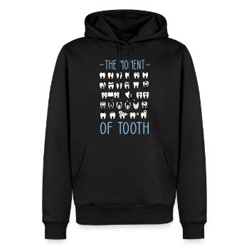 Die Stunde der Wahreit verschiedene Zähne für - Männer Premium Bio Hoodie - Schwarz - Vorne - Nico (187cm)
