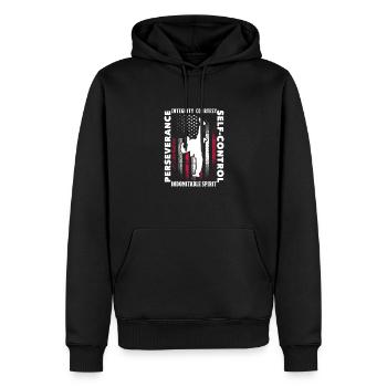 Taekwondo Tae Kwon Do Cadeau d’arts martiaux - Sweat à capuche Premium bio Homme - noir - Devant - Nico (187cm)
