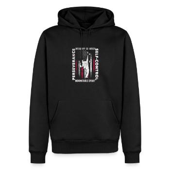 Taekwondo - Sweat à capuche Premium bio Homme - noir - Devant - Nico (187cm)