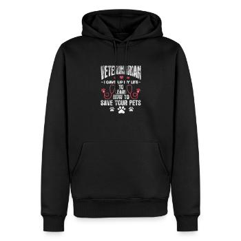 Vétérinaire vétérinaire Cadeau vétérinaire - Sweat à capuche Premium bio Homme - noir - Devant - Nico (187cm)