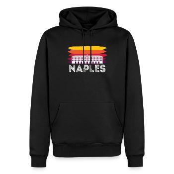 Maison Italienne Naples Rétro Italie Naples - Sweat à capuche Premium bio Homme - noir - Devant - Nico (187cm)