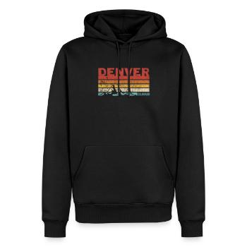 Colorado USA Amérique Denver Cadeau - Sweat à capuche Premium bio Homme - noir - Devant - Nico (187cm)