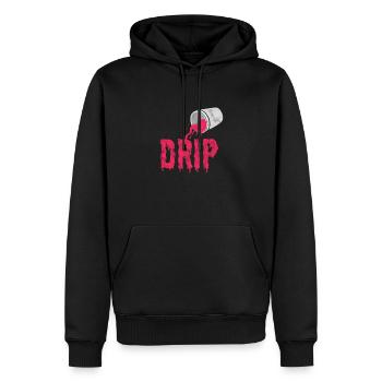 Hip Hop - Männer Premium Bio Hoodie - Schwarz - Vorne - Nico (187cm)