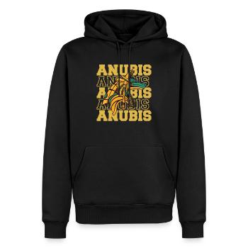 Anubis Altes Ägypten Gott des toten Pharaos Ägypto - Männer Premium Bio Hoodie - Schwarz - Vorne - Nico (187cm)