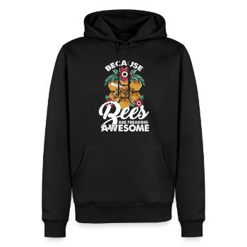 Abeille mellifère Apiculture Reine des abeilles Abeille mellifère Liebha - Sweat à capuche Premium bio Homme - noir - Devant - Nico (187cm)