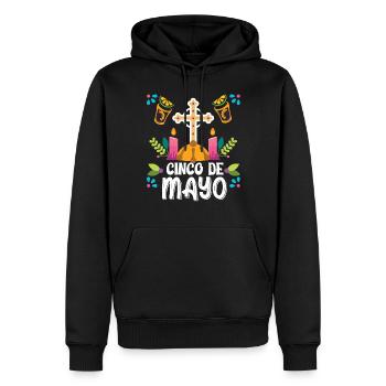 Cinco de Mayo Mexique Fête nationale Cuisine mexicaine - Sweat à capuche Premium bio Homme - noir - Devant - Nico (187cm)