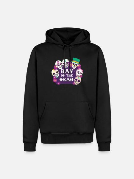 Tag Der Toten Sugar Skull mexikanischen Feiertags - Männer Premium Bio Hoodie - Schwarz