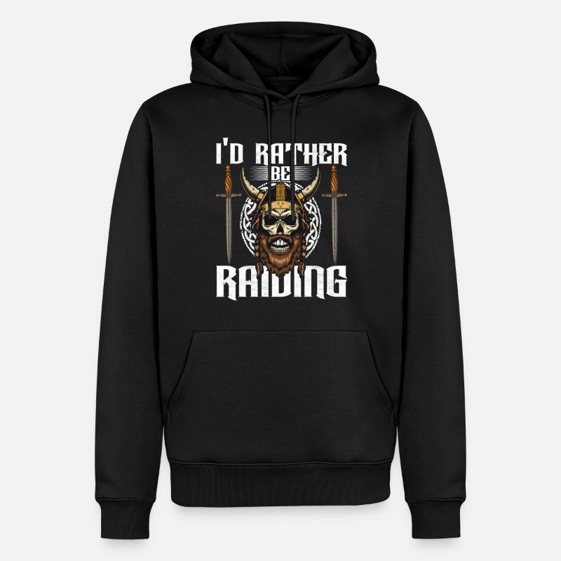 Vikinger Nordisch - Männer Premium Bio Hoodie - Schwarz
