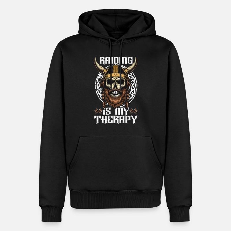 Vikinger Nordisch - Männer Premium Bio Hoodie - Schwarz