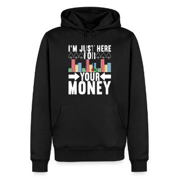 Poker Poker Player Casino - Sweat à capuche Premium bio Homme - noir - Devant - Nico (187cm)
