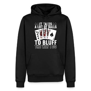 Poker Poker Player Casino - Sweat à capuche Premium bio Homme - noir - Devant - Nico (187cm)
