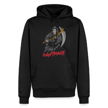 Sinistre Faucheuse Cauchemar Faux Ange de la Mort Hallow - Sweat à capuche Premium bio Homme - noir - Devant - Nico (187cm)