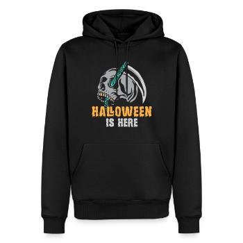 Halloween-Sensenmann-Engel des Todes - Männer Premium Bio Hoodie - Schwarz - Vorne - Nico (187cm)