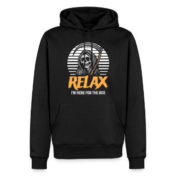 Lustiger Sensenmann-Engel des Todes Halloween-Sens - Männer Premium Bio Hoodie - Schwarz - Vorne - Nico (187cm)