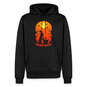 Hexen Halloween Party Gruseliger Fledermaus Horror - Männer Premium Bio Hoodie - Schwarz - Vorne - Nico (187cm)