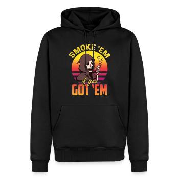 Merry Grim Reaper Angel of Death Sense Hallowee - Sweat à capuche Premium bio Homme - noir - Devant - Nico (187cm)