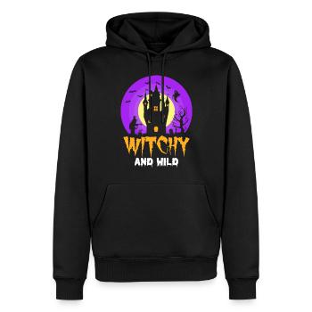 Witchy Halloween Party Hexe Scary House Ghost - Männer Premium Bio Hoodie - Schwarz - Vorne - Nico (187cm)