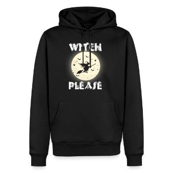 Hexen-Halloween-Party-Fledermausbiss-Albtraum Fröh - Männer Premium Bio Hoodie - Schwarz - Vorne - Nico (187cm)