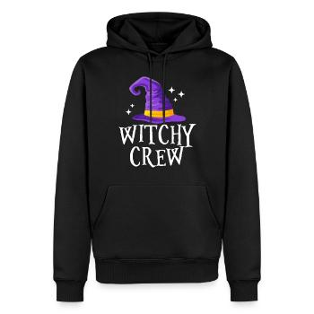 Witchy Crew Halloween Party Hexenhut Gruselig - Männer Premium Bio Hoodie - Schwarz - Vorne - Nico (187cm)