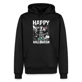 Halloween Kostüm Kürbis Attacke Nightmare - Männer Premium Bio Hoodie - Schwarz - Vorne - Nico (187cm)