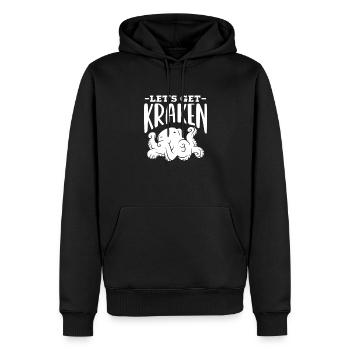 Biologie marine - Sweat à capuche Premium bio Homme - noir - Devant - Nico (187cm)