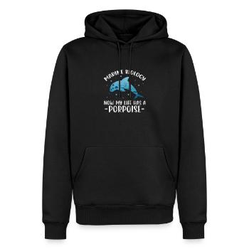 Biologie marine Biologiste marin Biolgy Gift - Sweat à capuche Premium bio Homme - noir - Devant - Nico (187cm)