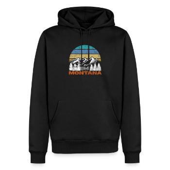 Montana Amérique États-Unis Helena Mountains Cadeau - Sweat à capuche Premium bio Homme - noir - Devant - Nico (187cm)