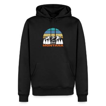 Montana - Sweat à capuche Premium bio Homme - noir - Devant - Nico (187cm)