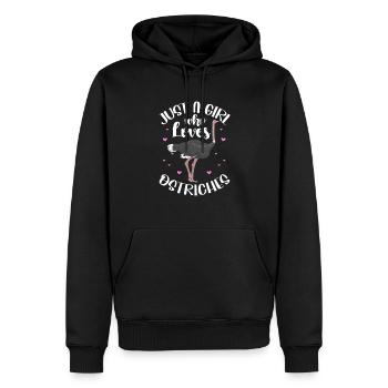 Strauß - Männer Premium Bio Hoodie - Schwarz - Vorne - Nico (187cm)