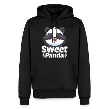 Panda-Yoga-Meditation Nette Pandas Tierliebhaber Y - Männer Premium Bio Hoodie - Schwarz - Vorne - Nico (187cm)