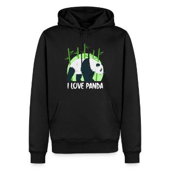 Panda Kostüm Süße Pandas Tierfreunde Bambus - Männer Premium Bio Hoodie - Schwarz - Vorne - Nico (187cm)