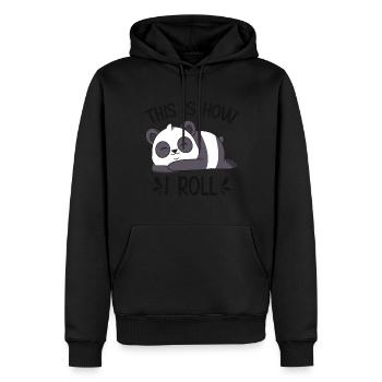 Panda Gaming Retro Cute Pandas Tierliebhaber - Männer Premium Bio Hoodie - Schwarz - Vorne - Nico (187cm)