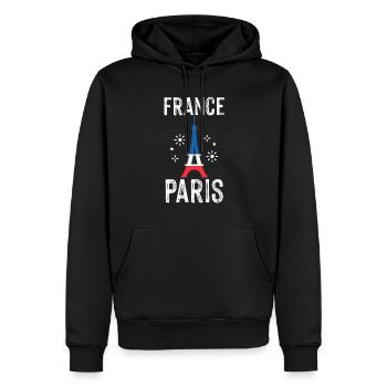Liebe Paris Art Eiffelturm Frankreich Franzosen - Männer Premium Bio Hoodie - Schwarz - Vorne - Nico (187cm)