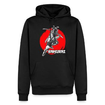 Samurai Japanese Bloodstain Katana Schwert Asian W - Männer Premium Bio Hoodie - Schwarz - Vorne - Nico (187cm)