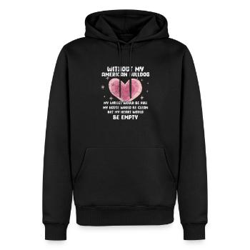 American Bulldog Dog Dog Lovers Cadeau - Sweat à capuche Premium bio Homme - noir - Devant - Nico (187cm)