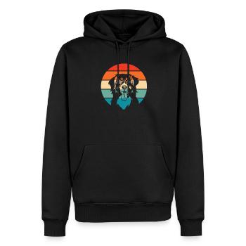 Bouvier bernois - Sweat à capuche Premium bio Homme - noir - Devant - Nico (187cm)