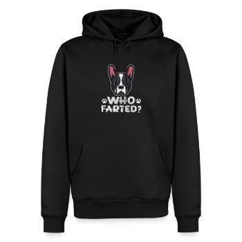 Boston Terrier - Men’s Premium Organic Hoodie - black - Front - Nico (187cm)