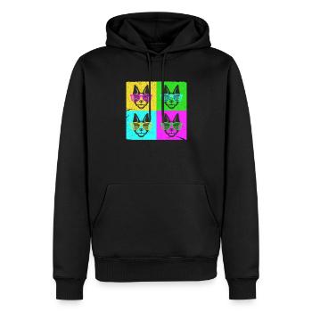 Boston Terrier Dog Dogs Dog Lovers Cadeau - Sweat à capuche Premium bio Homme - noir - Devant - Nico (187cm)
