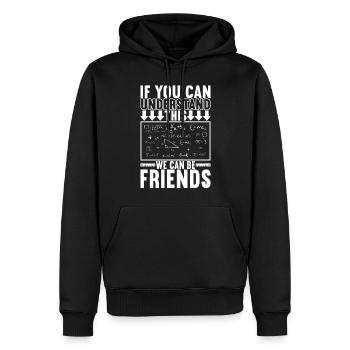 Mathe Mathelehrer - Männer Premium Bio Hoodie - Schwarz - Vorne - Nico (187cm)