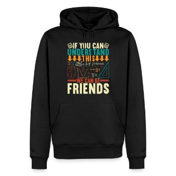 Mathe Mathelehrer - Männer Premium Bio Hoodie - Schwarz - Vorne - Nico (187cm)