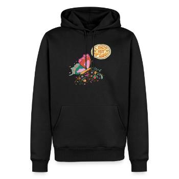 Acte d’amour papillon Motivation Dire avec Mais - Sweat à capuche Premium bio Homme - noir - Devant - Nico (187cm)