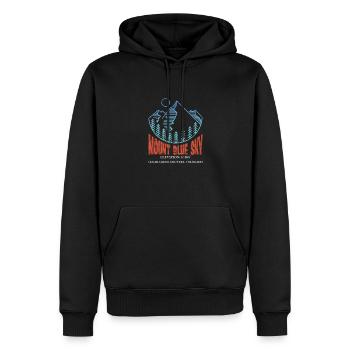 Colorado Mount Blue Sky USA Amérique Cadeau - Sweat à capuche Premium bio Homme - noir - Devant - Nico (187cm)