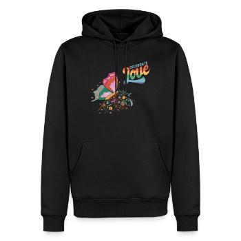 Papillons d’amour Motivation Dicton avec mignon Mais - Sweat à capuche Premium bio Homme - noir - Devant - Nico (187cm)