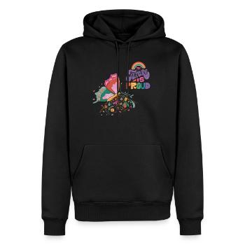 Butterflies Proud Motivational Saying with Cute Bu - Männer Premium Bio Hoodie - Schwarz - Vorne - Nico (187cm)