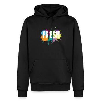 Hip Hop Rap Musik Rapper Hiphop Geschenk - Männer Premium Bio Hoodie - Schwarz - Vorne - Nico (187cm)