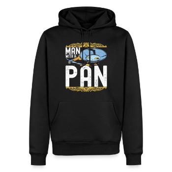 Goldwaschen Goldschürfer - Männer Premium Bio Hoodie - Schwarz - Vorne - Nico (187cm)