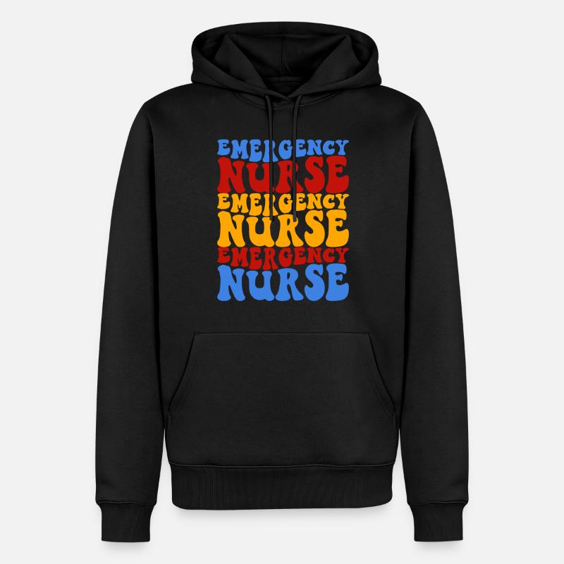 Krankenschwester Pflegekraft - Männer Premium Bio Hoodie - Schwarz