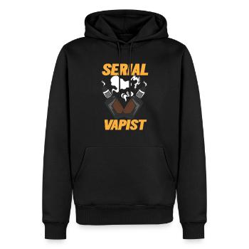 Vaping Serial Vapist E-zigarette - Männer Premium Bio Hoodie - Schwarz - Vorne - Nico (187cm)