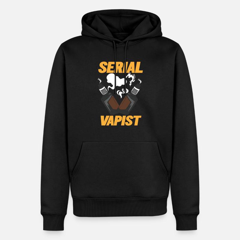 Vaping Serial Vapist E-zigarette - Männer Premium Bio Hoodie - Schwarz