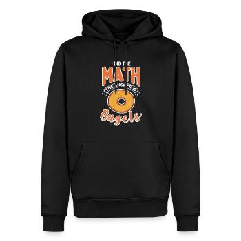 Math Bagel Nerd Bagels Math Teacher - Men’s Premium Organic Hoodie - black - Front - Nico (187cm)